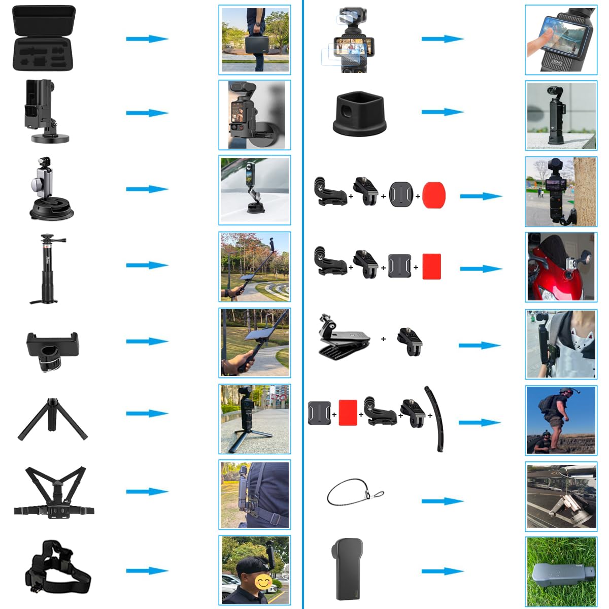 Amazon.com : Accessories Kit for DJI Osmo Pocket 3 Creator Combo